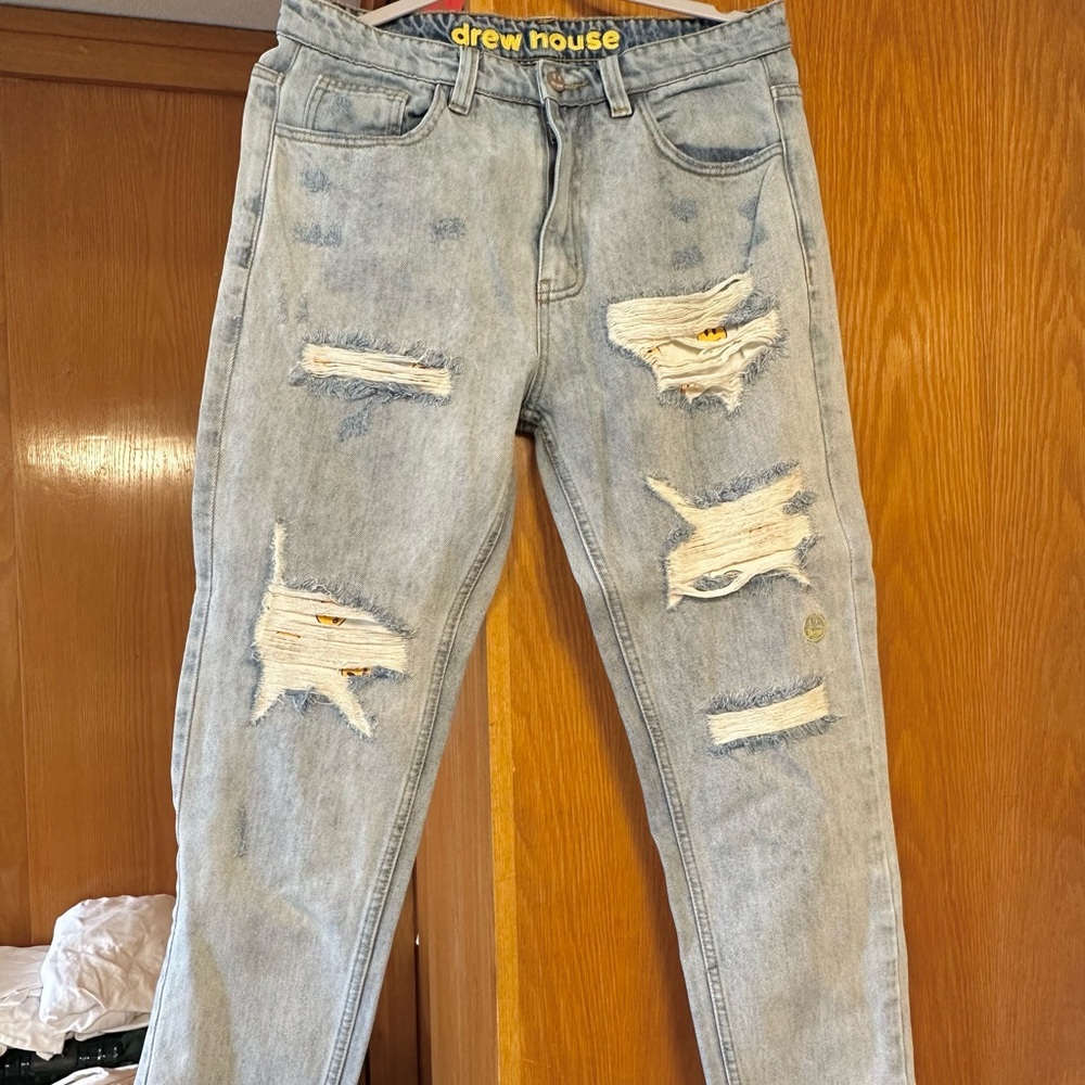 DREW Distressed Blue Jeans